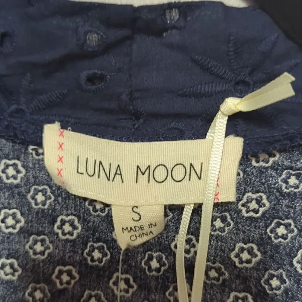 NWT Luna Moon Blue Open Front Cardigan - Picture 6 of 7